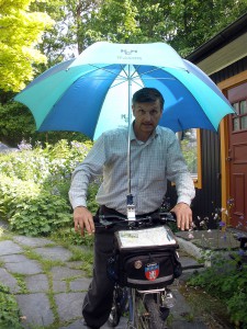 Frederic och hans Umbrella Bike System
