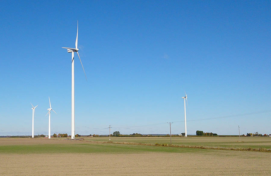 Vindkraftverk utanför Grästorp