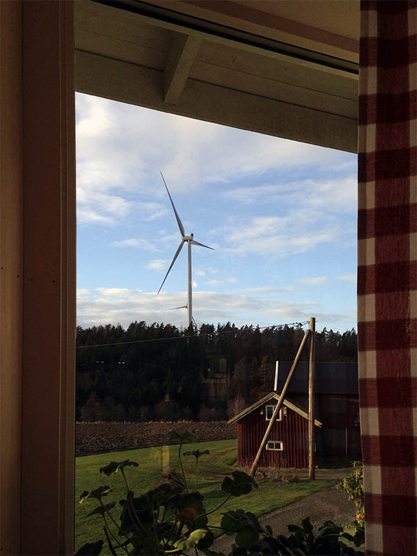 Utsikt från ett köksfönster i Gunnarsby...