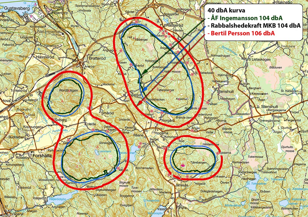 Karta över ljudkurvor i Forshälla