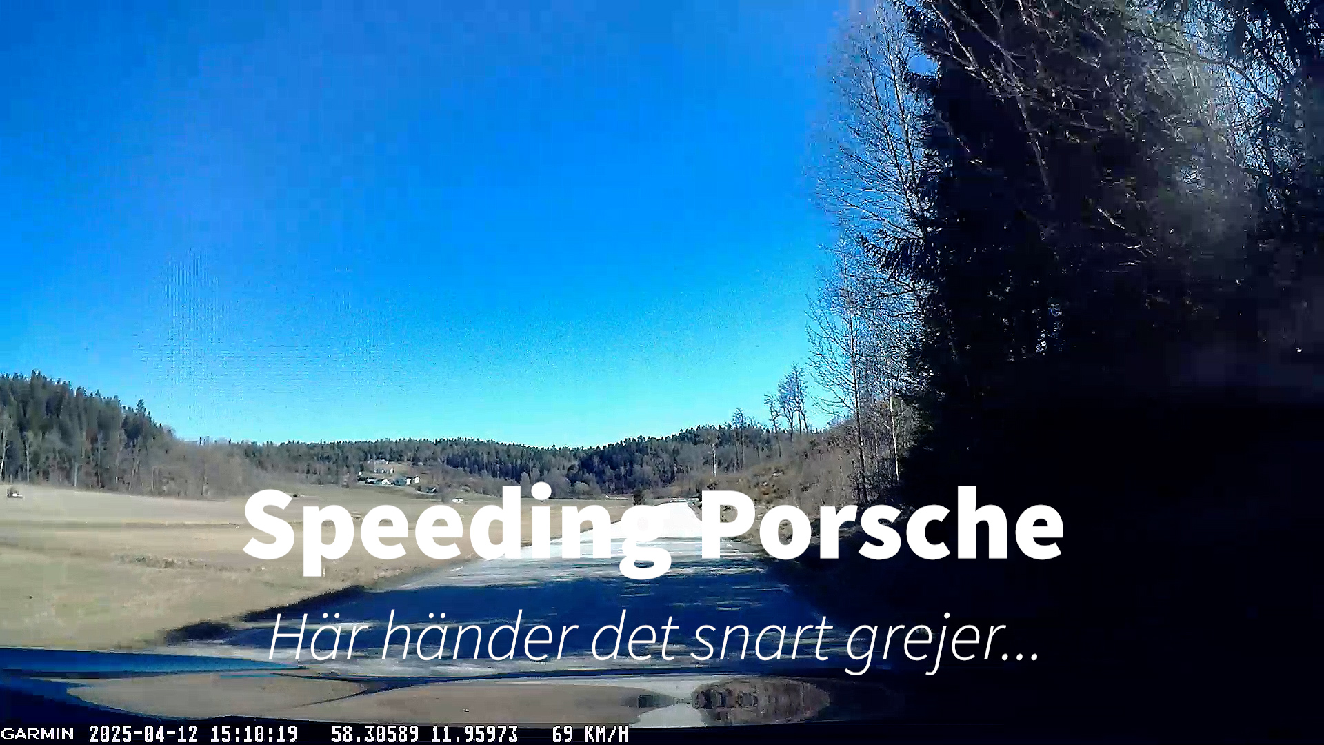 Speeding Porsche.
